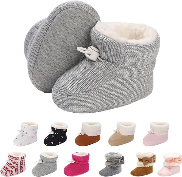 Zapatos de Invierno para Bebés:Patucos Bebe Invierno con Forro Grueso